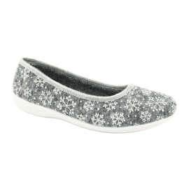 Felt slippers Adanex 24213 snowflake white grey 1