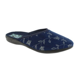 Slippers velor Adanex 18112 navy blue black 1