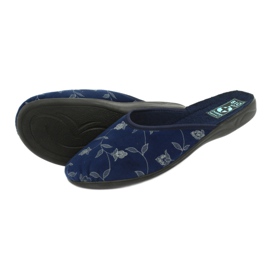 Slippers velor Adanex 18112 navy blue black 4