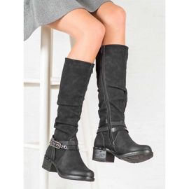 SHELOVET Boots With Decorative Belt black 2