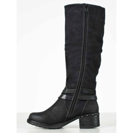 SHELOVET Boots With Decorative Belt black 1