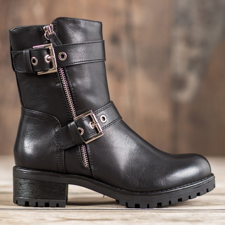 SHELOVET Workers With Ornate Zipper black 1