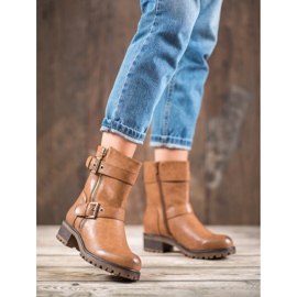 SHELOVET Workers With Ornate Zipper brown 2
