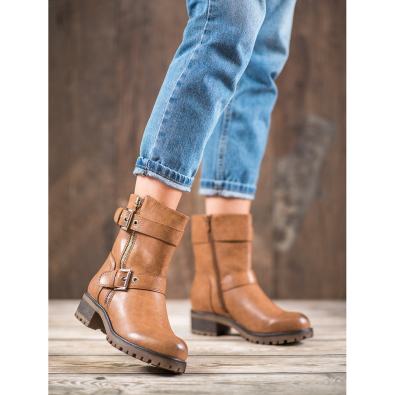 SHELOVET Workers With Ornate Zipper brown 2