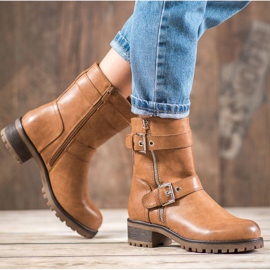 SHELOVET Workers With Ornate Zipper brown 1