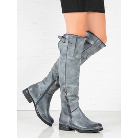 Forever Folie Eco Leather Boots blue 1