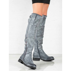 Forever Folie Eco Leather Boots blue 2