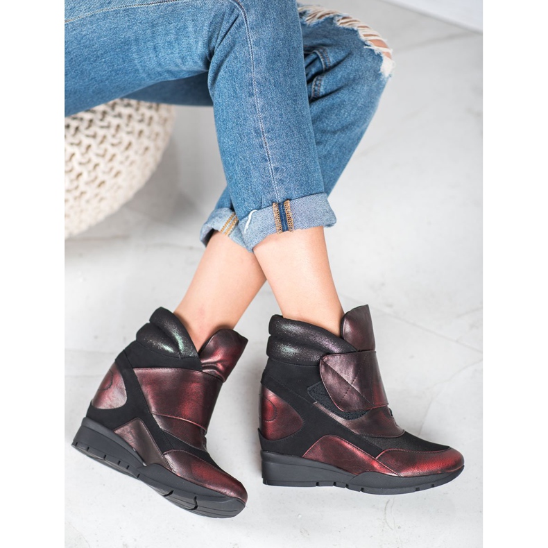 Sergio Leone Velcro Sneakers red 2