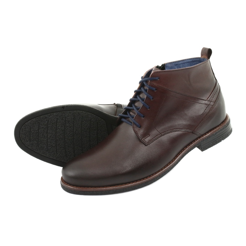 Leather boots on the Nikopol 702 zipper brown 5