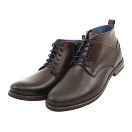 Leather boots on the Nikopol 702 zipper brown 3