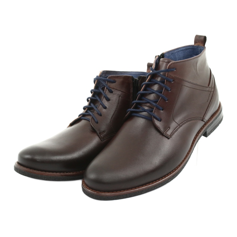 Leather boots on the Nikopol 702 zipper brown 3