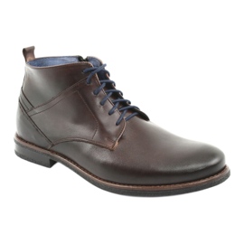 Leather boots on the Nikopol 702 zipper brown 1