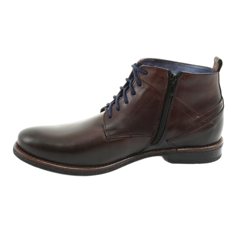 Leather boots on the Nikopol 702 zipper brown 2