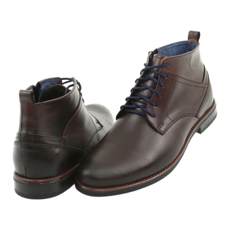 Leather boots on the Nikopol 702 zipper brown 4