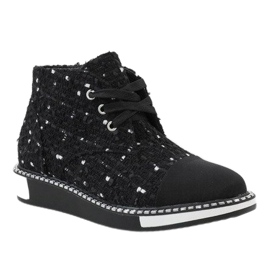 Black TS01P lace-up boots 1