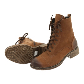 Angello Women's leather boots for a slider 2065 brown 6