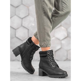 Goodin Warm high-heeled boots black 1