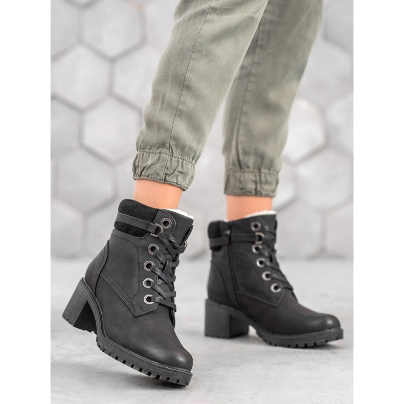 Goodin Warm high-heeled boots black 2