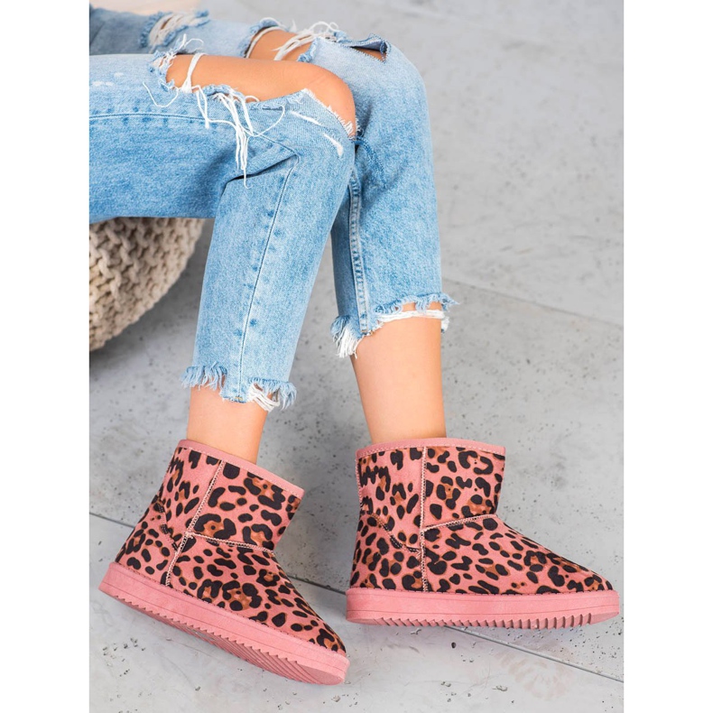 SDS Pink Mukluki In Polka dots 2