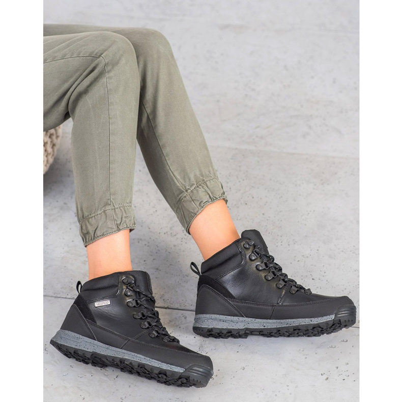 McKey Lace-up boots with sheepskin black 2