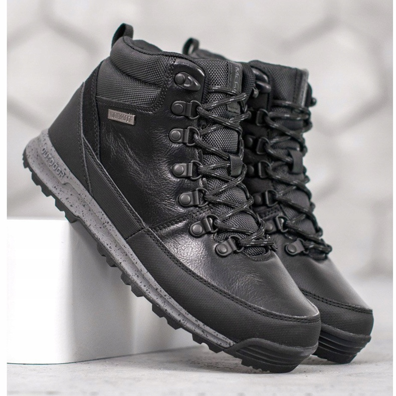 McKey Lace-up boots with sheepskin black 1
