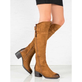 VINCEZA camel boots brown 1