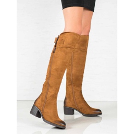 VINCEZA camel boots brown 2