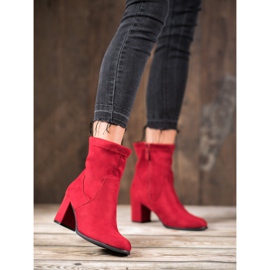 SHELOVET Red Slip-On Boots 1