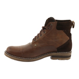 Tied warm ankle boots Moskała BR-4 brown 2