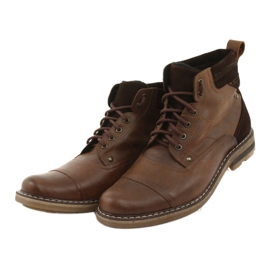 Tied warm ankle boots Moskała BR-4 brown 3