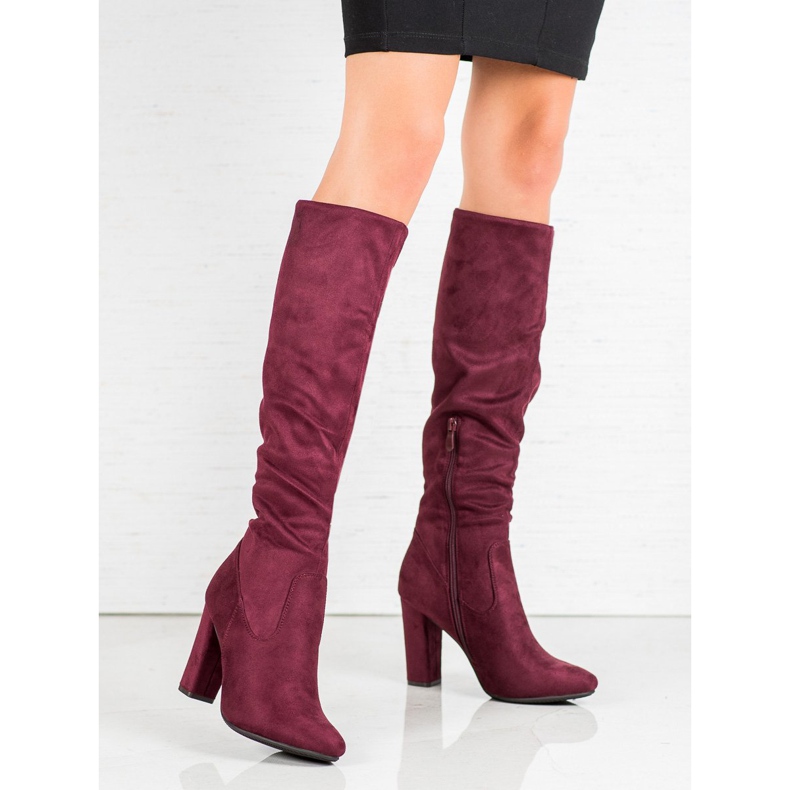 Elegant VINCEZA boots red 1