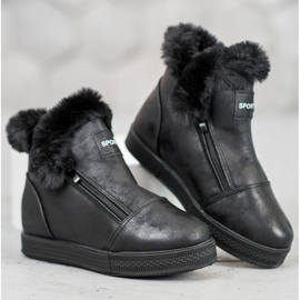 SHELOVET Sports boots with fur black 1 SHELOVET Sports boots with fur black 1