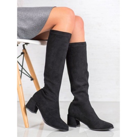Filippo Suede Boots On A Pillar black 1