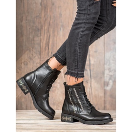 Janessa Lace-up boots with jets black 2