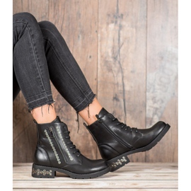 Janessa Lace-up boots with jets black 1