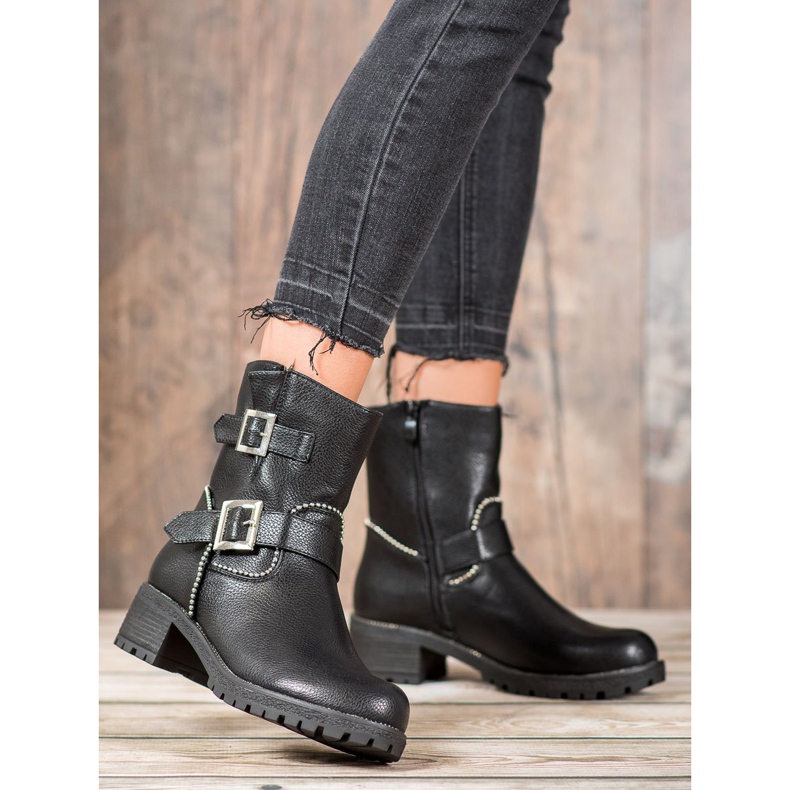 Lucky Shoes Workers With Clasps black 1
