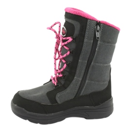 Snow boots with American club SN13 gray membrane black pink grey 2