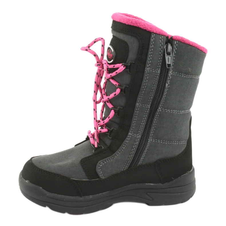 Snow boots with American club SN13 gray membrane black pink grey 2