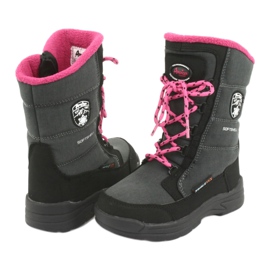 Snow boots with American club SN13 gray membrane black pink grey 4