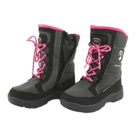 Snow boots with American club SN13 gray membrane black pink grey 5