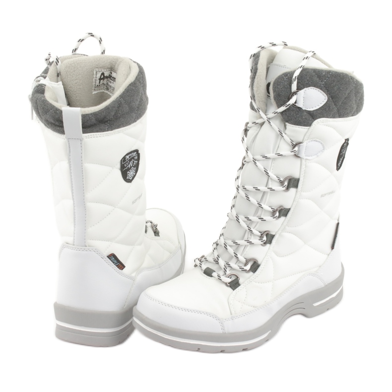 Snow boots with American Club SN08 membrane white grey 4