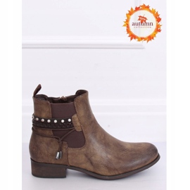 Brown Chelsea boots for women 846 Khaki 1