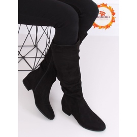 Black suede women's boots black 3005 Black 1