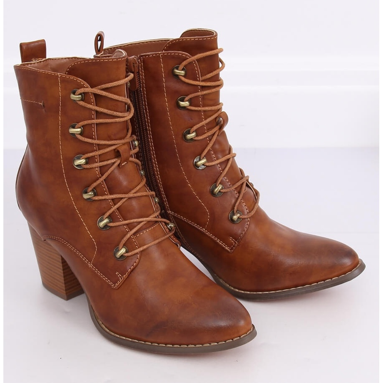 Lace-up boots camel 3698 Camel brown 2