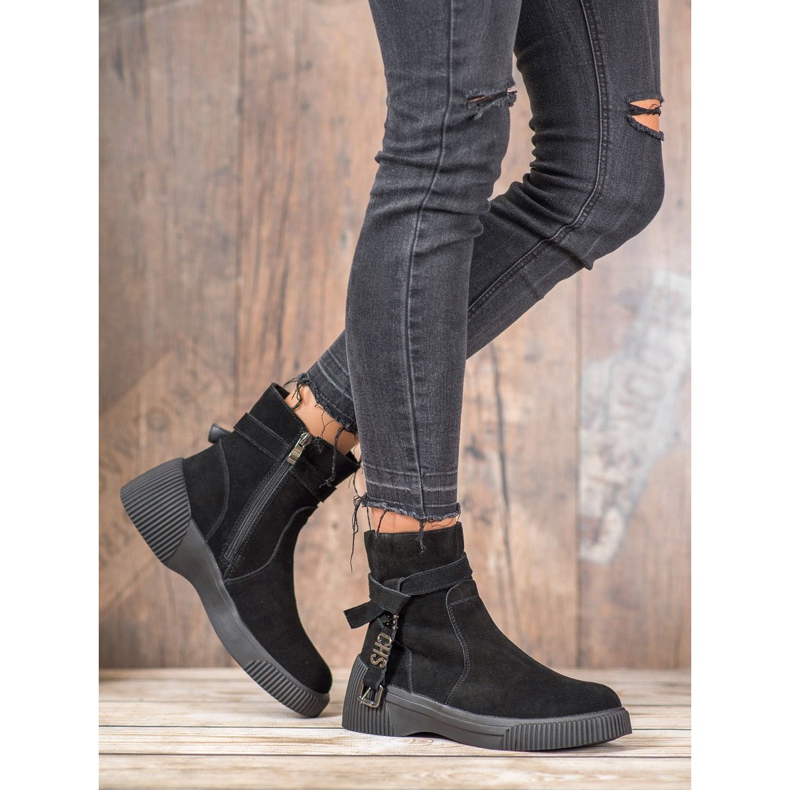 Filippo Leather Booties On The Platform black 1