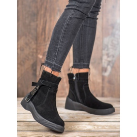 Filippo Leather Booties On The Platform black 2