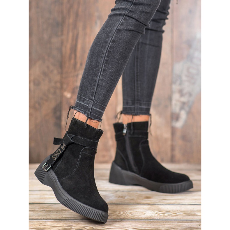 Filippo Leather Booties On The Platform black 2