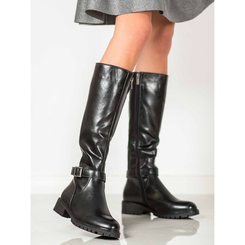 Filippo Black Boots With Elastic 2