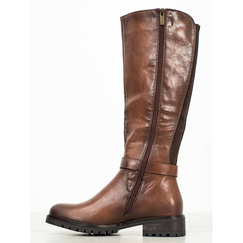 Filippo Brown Boots With Elastic 2