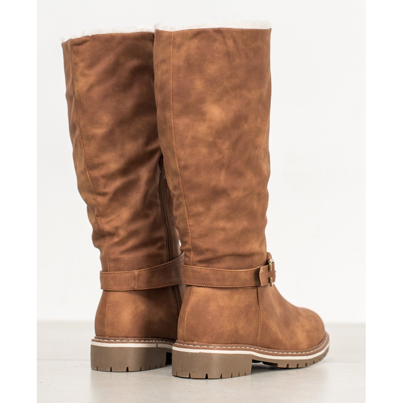 Super Me Boots With Sheepskin brown 2